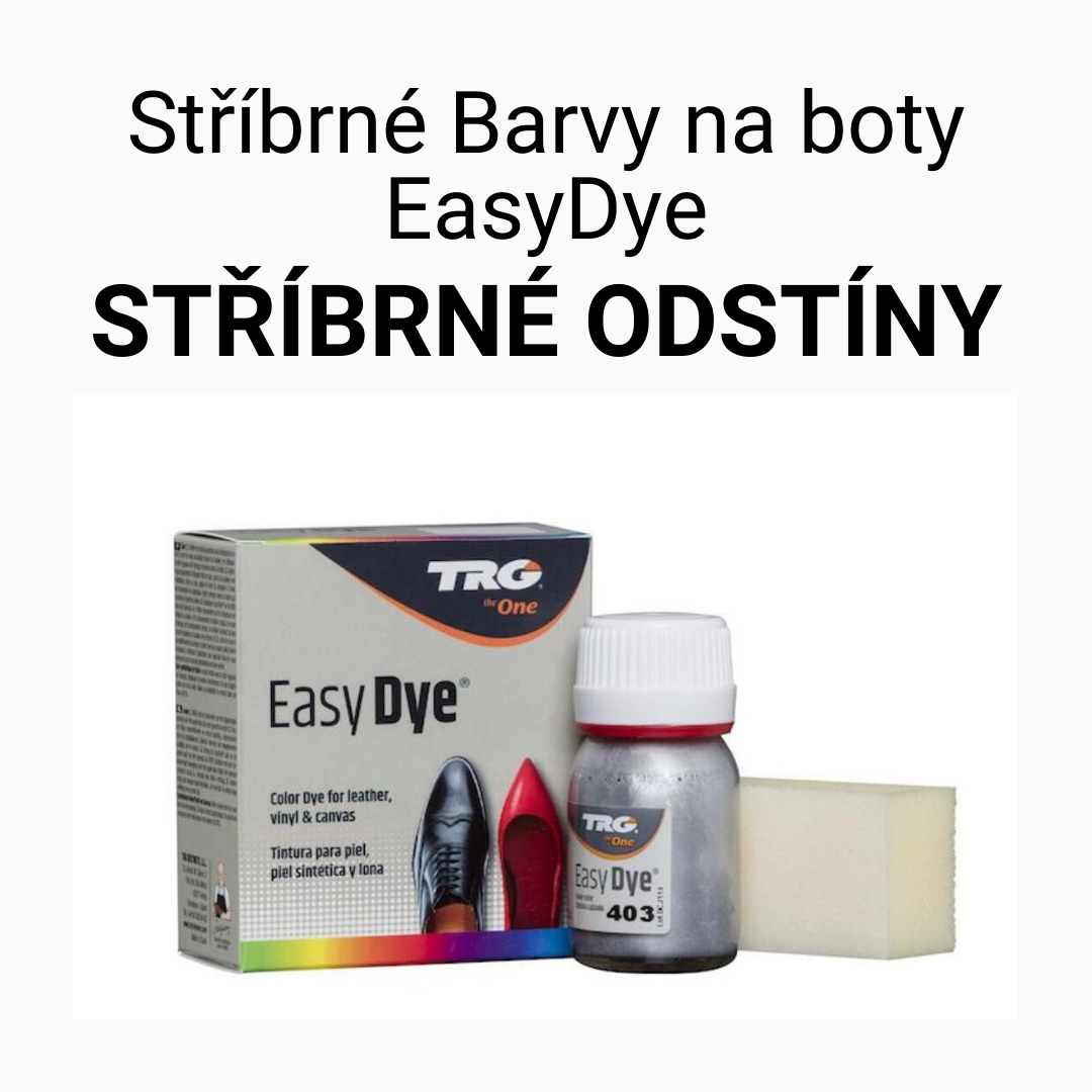 Stříbrné barvy na kůži na boty Silver Easy Dye trg the one